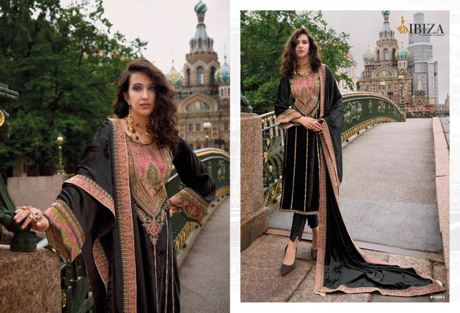 Arasik By Ibiza Embroidery Viscose Velvet Salwar Kameez Wholesale Price In Surat